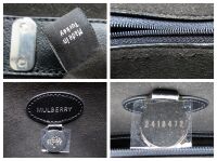 Mulberry Medium Lily in Black Quilted Shiny Buffalo Leather