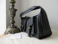 Mulberry Maggie Shoulder Bag in Black Natural Leather