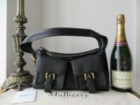 Mulberry Maggie Shoulder Bag in Black Natural Leather