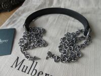 Mulberry Quilted Small Darley Shoulder Clutch in Black Shiny Calf Leather