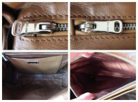 Miu Miu Pattina Bicolore Top Handle Shoulder Satchel in Caramel Lamb Nappa 