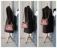 Miu Miu Pattina Bicolore Top Handle Shoulder Satchel in Caramel Lamb Nappa 