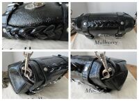 Mulberry Mini Alexa in Black Spongy Patent Leather