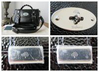 Mulberry Mini Alexa in Black Spongy Patent Leather