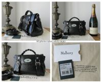 Mulberry Mini Alexa in Black Spongy Patent Leather