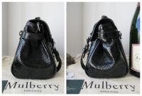 Mulberry Mini Alexa in Black Spongy Patent Leather