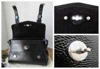 Mulberry Mini Alexa in Black Spongy Patent Leather