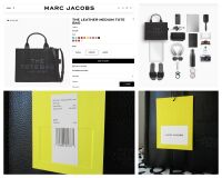 Marc Jacobs Medium The Tote  Bag in Black Leather