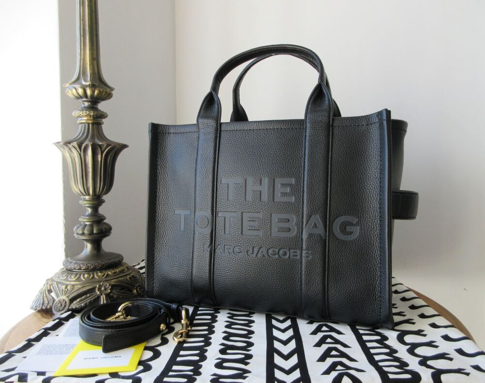 Marc Jacobs Medium The Tote  Bag in Black Leather