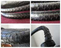 Mulberry Piccadilly Large  Bayswater Travel Holdall in Black Silky Snake Pr