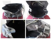 Mulberry Piccadilly Large  Bayswater Travel Holdall in Black Silky Snake Pr