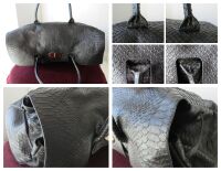 Mulberry Piccadilly Large  Bayswater Travel Holdall in Black Silky Snake Pr