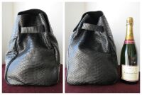 Mulberry Piccadilly Large  Bayswater Travel Holdall in Black Silky Snake Pr