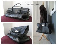 Mulberry Piccadilly Large  Bayswater Travel Holdall in Black Silky Snake Pr