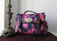Mulberry Regular Alexa in Plum Loopy Leopard Quilted Denim