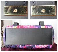 Mulberry Regular Alexa in Plum Loopy Leopard Quilted Denim