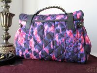 Mulberry Regular Alexa in Plum Loopy Leopard Quilted Denim