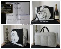 Chanel Large Shoulder Tote in Camellia Printed Canvas