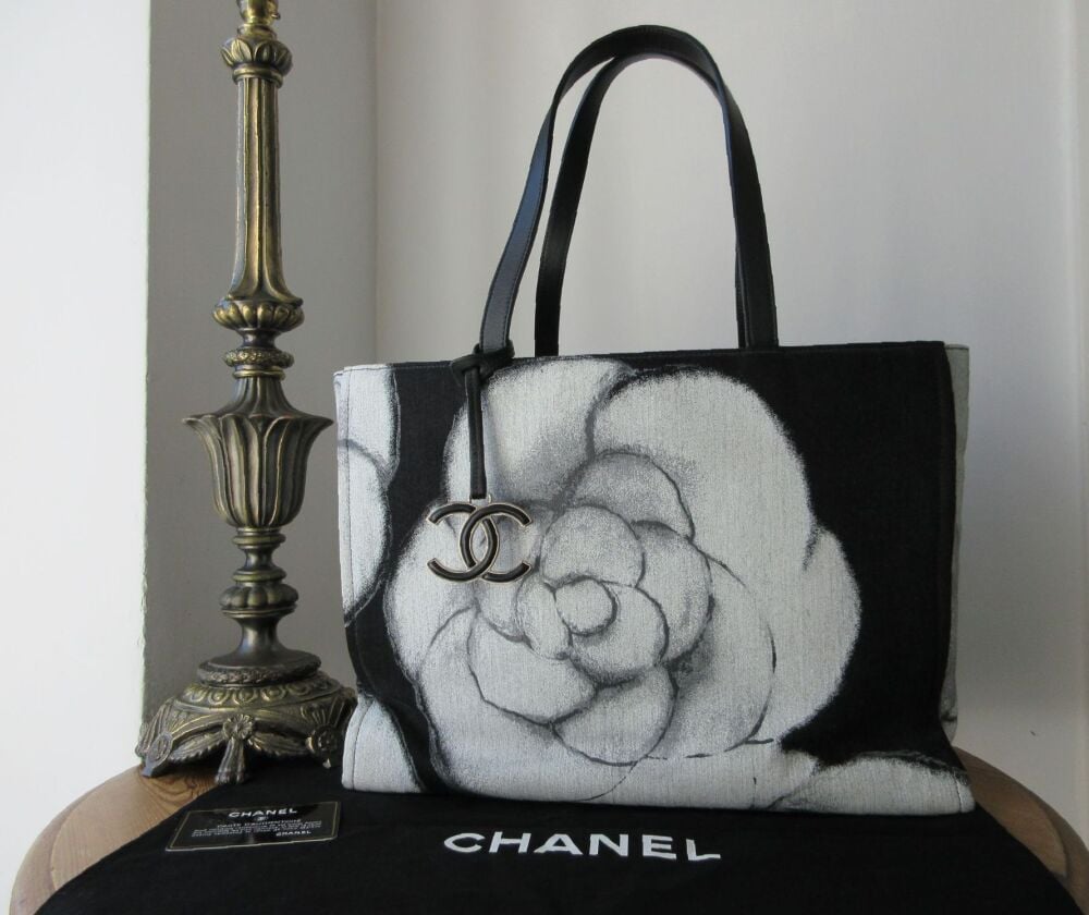 Chanel Large Shoulder Tote in Camellia Printed Canvas