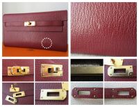 Herm&Atilde;&copy;s Kelly Classique To Go Shoulder Bag Clutch Wallet in Rouge H Evercolo
