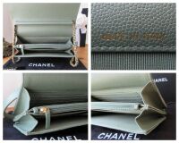 Chanel Square Wallet on Chain WoC in Iridescent Khaki Caviar Leather