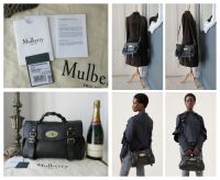 Mulberry Alexa in Black Heavy Grain