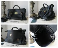 Mulberry Alexa in Black Heavy Grain