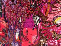 Herm&Atilde;&uml;s Wild Singapore'  Carr&Atilde;&copy; Square Scarf 90cm in Rouge/ Violet/ Beige Mul