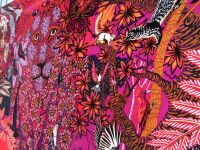 Herm&Atilde;&uml;s Wild Singapore'  Carr&Atilde;&copy; Square Scarf 90cm in Rouge/ Violet/ Beige Mul