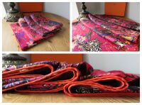 Herm&Atilde;&uml;s Wild Singapore'  Carr&Atilde;&copy; Square Scarf 90cm in Rouge/ Violet/ Beige Mul