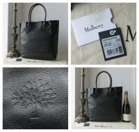 Mulberry Blossom Shoulder Tote in Black Classic Grain Leather