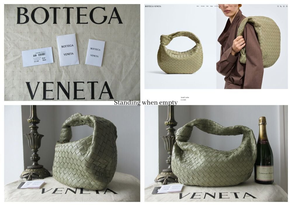 Bottega Veneta Small Jodie in Travertine Green Intrecciato