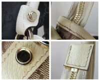 Gucci Vintage Abbey D Ring Small Zipped Hobo in Ivory Beige GG Canvas