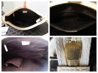 Gucci Vintage Abbey D Ring Small Zipped Hobo in Ivory Beige GG Canvas