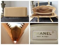 Chanel Classic Grand Shopping Tote GST in Beige Caviar with Gold Hardware