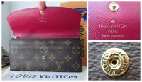 Louis Vuitton Emilie Continental Purse Wallet in Monogram Fuchsia