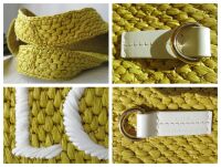 Loewe Paula's Ibiza Small Logo Raffia Tote Bag in Amarillo Yellow