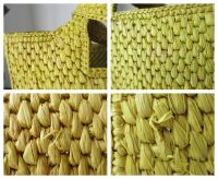 Loewe Paula's Ibiza Small Logo Raffia Tote Bag in Amarillo Yellow