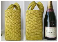 Loewe Paula's Ibiza Small Logo Raffia Tote Bag in Amarillo Yellow