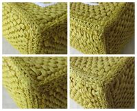 Loewe Paula's Ibiza Small Logo Raffia Tote Bag in Amarillo Yellow