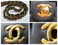 Chanel Vintage Mini Square Single Flap in Black Lambskin with 24ct Gold Har