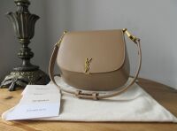 Saint Laurent YSL Mini Voltaire Top Handle in Dark Toffee Box Calfskin