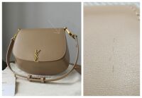 Saint Laurent YSL Mini Voltaire Top Handle in Dark Toffee Box Calfskin