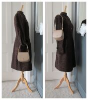 Saint Laurent YSL Mini Voltaire Top Handle in Dark Toffee Box Calfskin