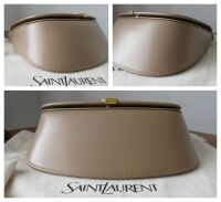 Saint Laurent YSL Mini Voltaire Top Handle in Dark Toffee Box Calfskin