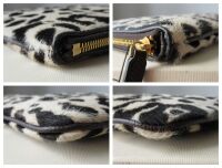 Valentino Garavani VLogo Signature Medium Zip Pouch Clutch in Leopard Print
