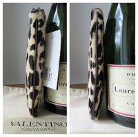 Valentino Garavani VLogo Signature Medium Zip Pouch Clutch in Leopard Print