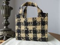Loewe Paula's Ibiza Mini Raffia Gingham Tote Bag