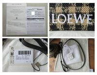 Loewe Paula's Ibiza Mini Raffia Gingham Tote Bag