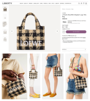 Loewe Paula's Ibiza Mini Raffia Gingham Tote Bag
